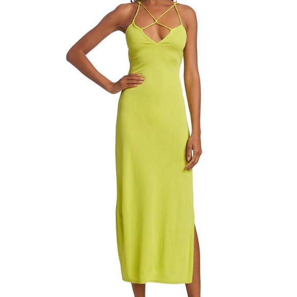 Frame Neon low V Strappy Slip Dress size XS - Picture 1 of 16